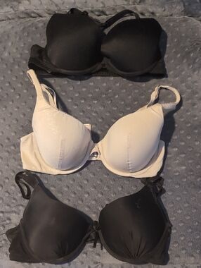 Women’s Padded T-Shirt Bra - Black & Cream (3-Pack)